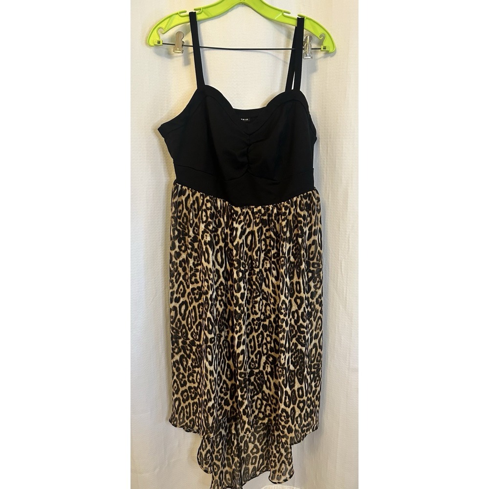 Torrid Animal Print High Low Sleeveless Dress Sz 2 Goth Punk Grunge Summer